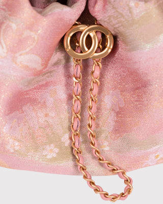 Pink Brocade Hobo Bag