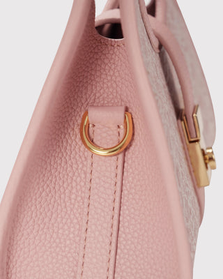 Pink Firework Silk Brocade Leather Handbag