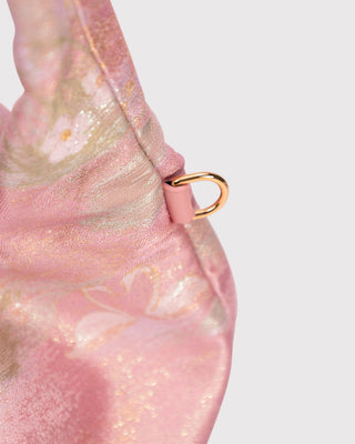 Pink Brocade Hobo Bag