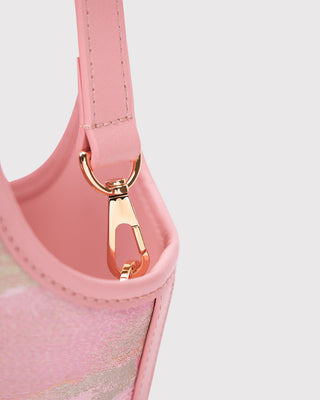 Pink Brocade Basket Handbag