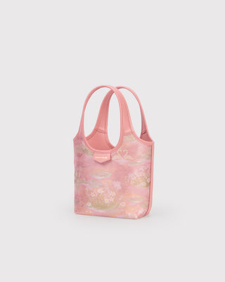 Pink Brocade Basket Handbag