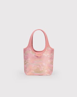 Pink Brocade Basket Handbag