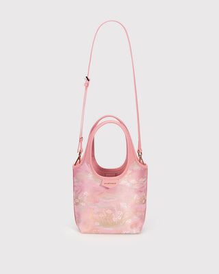 Pink Brocade Basket Handbag